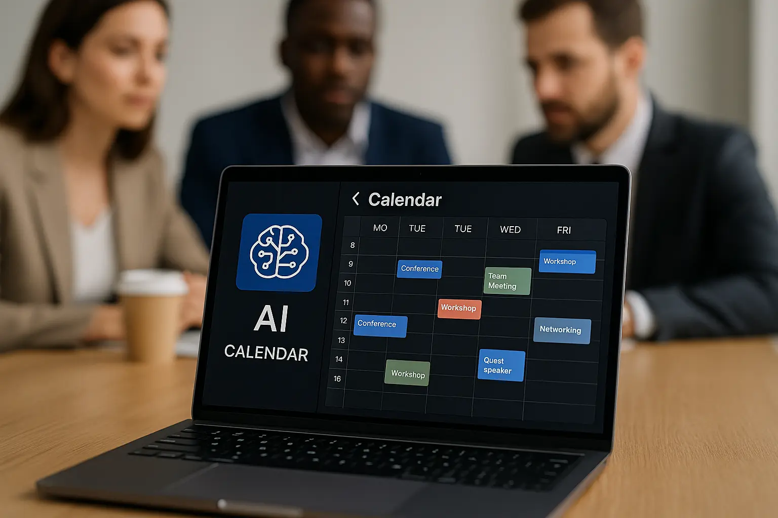 Herramientas de inteligencia artificial gestionando la planificación y comunicación de un evento empresarial
